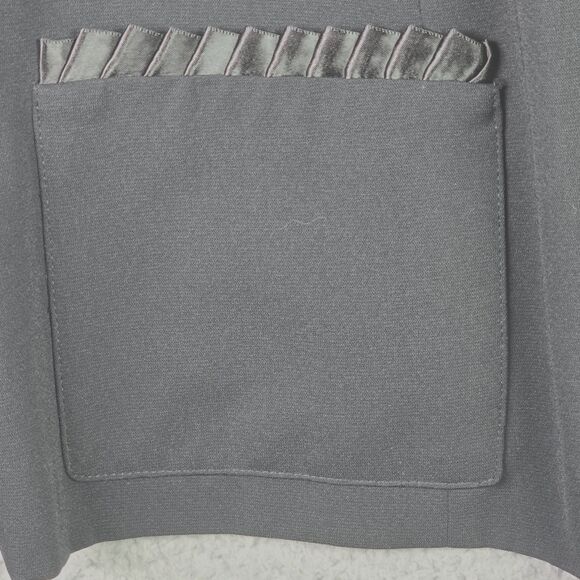 Harvé Benard Black 20W Evening Jacket Pleated Pocket Trim Structured Elegant VTG - Picture 9 of 12